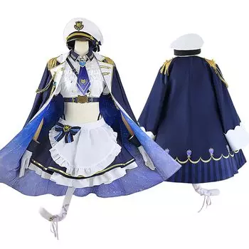 Nijisanji Kokoro Amamiya Косплей Хэллоуин Военная форма Горничная [milky time] Женская (Костюм)