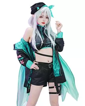 Nijisanji Pomure Inpuff Косплей VTuber Хэллоуин Военный [молочное время] чёрный