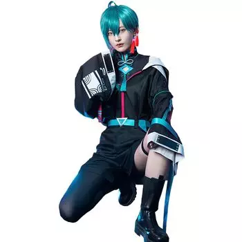 Nijisanji Ryokusen Косплей VTuber Хэллоуин Китай Улица [молочное время] чёрный