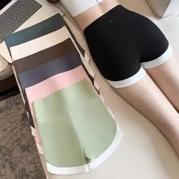 Никаких смущающих линий, подтягивающих ягодицы снаружи, в тонких спортивных леггинсах в стиле пэчворк, защитных брюках для женщин M чёрный