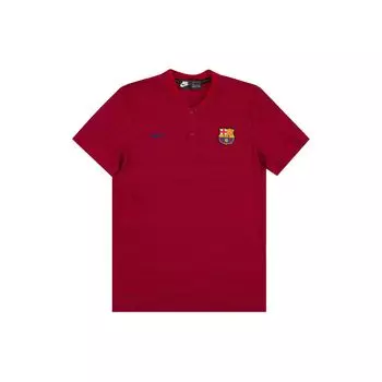 Nike 2018-19 Барселона логотип вышитый удобный дышащий круглый вырез короткий рукав футболка мужская футболка темно-красный 892335-620 XL