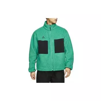 Nike ACG Повседневная спортивная флисовая теплая куртка с воротником-стойкой с цветными блоками Куртки унисекс Зеленые CT2950-370 XXL