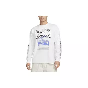 Футболка Nike ACG Series Letter Print Crew Neck Casual Long Sleeve T Shirt Men Tops White FQ3730-121 M