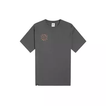 Nike ACG Series Sunshine Smile Logo Круглый вырез Дышащая футболка с короткими рукавами Мужские топы Серый DD8806-070 L