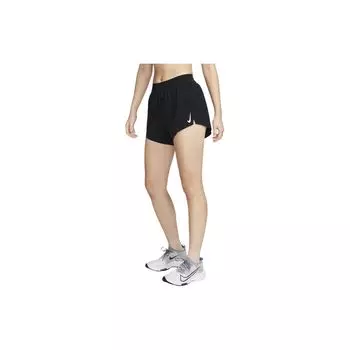Nike Aeroswift Pure Color средней талии с подкладкой повседневные шорты женские плавки черные FN2329-010 L