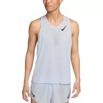 Nike Баскетбольная майка Aeroswift Running Quick-Dry без рукавов для мужчин, футбольная, серая, обсидиановая, FN4231-085 L