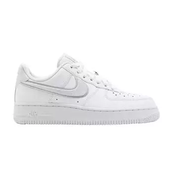 Nike Air Force 1 07 Essential Chenille Swoosh — женские кроссовки белого сиреневого цвета Photon-Dust Venice DN5056-100 38.5