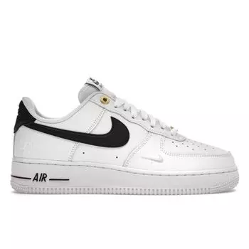 Nike Air Force 1 07 LV8 40th Anniversary — белые черные мужские кроссовки металлик-золото DQ7658-100 40.5