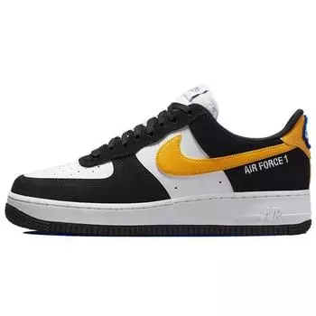 Nike Air Force 1 07 LV8 Athletic Club — черные мужские кроссовки University Gold, белые DH7568-002 44