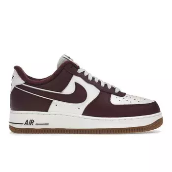 Nike Air Force 1 07 LV8 College Pack — мужские кроссовки Night Maroon Red Sail Gum, средне-коричневые DQ7659-102 41