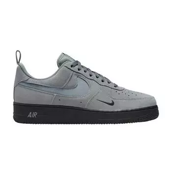 Nike Air Force 1 07 LV8 Reflective Swoosh — крутые серые мужские кроссовки черные DZ4514-002 40.5