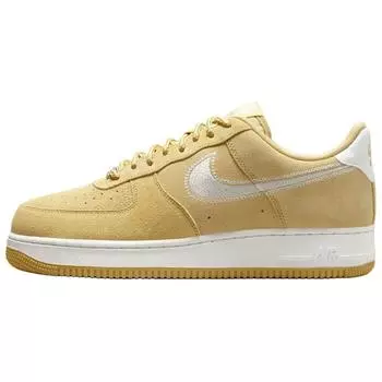 Nike Air Force 1 07 LV8 вышитый Swoosh - Buff Gold мужские кроссовки Sail HJ4465-700 45