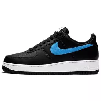 Nike Air Force 1 07 Mismatch Swoosh — черные мужские кроссовки University-Red White Photo-Blue CT2816-001