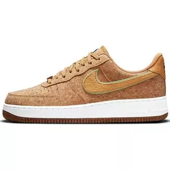 Nike Air Force 1 07 Premium Happy Pineapple — пробковые мужские кроссовки коричневые разноцветные льняные DJ2536-900 40.5