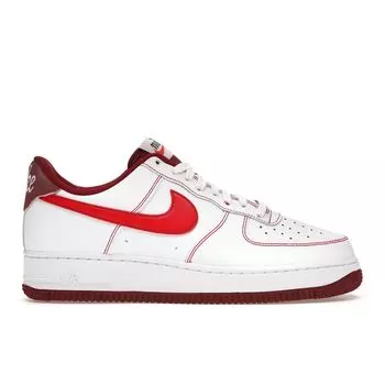 Nike Air Force 1 07 White University Red Мужские кроссовки Team-Red Sail DA8478-101 44.5
