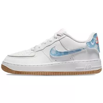 Nike Air Force 1 GS Белые отбеленные кроссовки Coral Clouds Eraser-Beige Skateboard-Blue DM1020-100 35.5