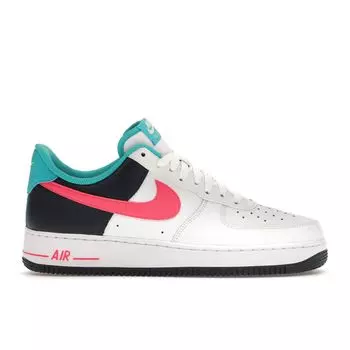 Nike Air Force 1 Low 90s Neon Pack мужские кроссовки белые неоново-голубые бирюзовые HF4849-100 42