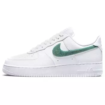 Nike Air Force 1 Low Glitter Swoosh — женские кроссовки Celery Белый Серо-Туманный Чернено-Синий DH4407-100 38