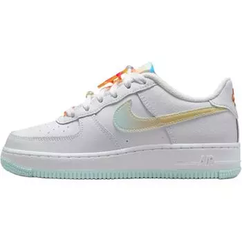 Nike Air Force 1 Low LV8 Белый Ледниково-голубой Многоцветный (GS) Детские кроссовки IB8890-191 36