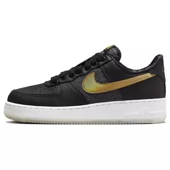 Nike Air Force 1 Low Premium Bronx Origins — мужские кроссовки 50th Anniversary Black Metallic-Gold White FN6835-010 41