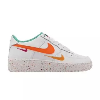 Детские кроссовки Nike Air Force 1 LV8 GS Leap High, бело-бирюзовый, безопасный оранжевый FD4626-181 40