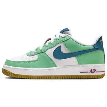 Nike Air Force 1 LV8 GS White Spring Green Детские кроссовки Hyper-Violet Green-Abyss FJ4613-100 35.5