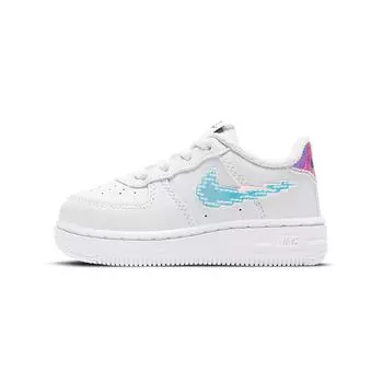 Nike Air Force 1 LV8 TD Digital Swoosh — белые детские кроссовки, черные многоцветные CW1582-100 27