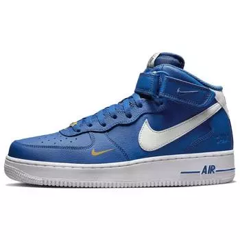 Nike Air Force 1 Mid 07 LV8 40th Anniversary — мужские кроссовки Blue Jay желто-охристо-белый парус DR9513-400 41