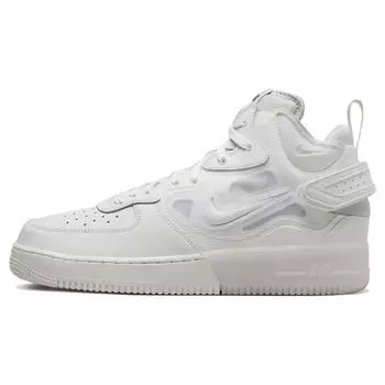 Nike Air Force 1 Mid React Summit Белые мужские кроссовки Grey-Fog Barely-Grape DQ1872-101 44