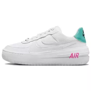 Nike Air Force 1 PLT.AF.ORM белые нефритово-розовые женские кроссовки Pink-Blast Clear-Jade FN7180-100 40