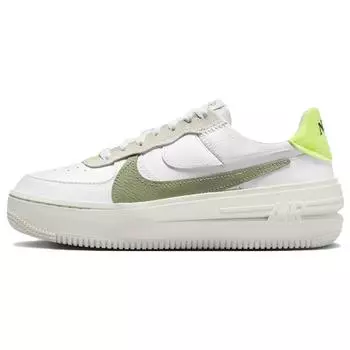 Nike Air Force 1 PLT.AF.ORM Белые масляно-зеленые женские кроссовки Sail Volt FJ4739-100 40