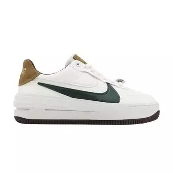 Nike Air Force 1 PLT.AF.ORM Sail Pro Green Женские кроссовки Кремово-белые темно-коряги-коричневые FB1856-131 35.5