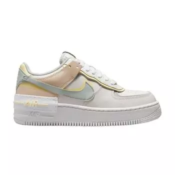 Nike Air Force 1 Shadow Pearl White Citron Tint Женские кроссовки Кремовый Парус Светло-Серебристый DR7883-101 40