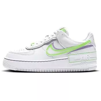 Nike Air Force 1 Shadow White Electric Green Женские кроссовки Violet-Shock Wild-Berry DD9684-100 36.5
