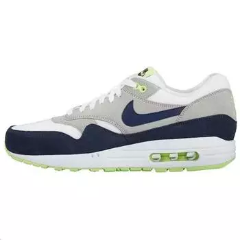 Nike Air Max 1 Essential Navy Ghost Green Мужские кроссовки Серебристо-белые Midnight-Navy 537383-140