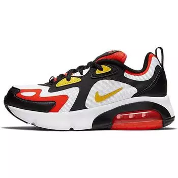 Nike Air Max 200 GS Черные женские кроссовки хром-желтый белый AT5627-005 38