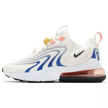Nike Air Max 270 React ENG Sail Racer Синие женские кроссовки Кремово-черные CW8605-100 36