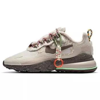 Nike Air Max 270 React Light Wood Brown Женские кроссовки Light-Orewood-Brown Enigma-Stone DC3277-181