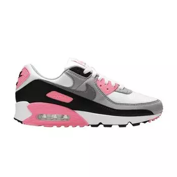 Nike Air Max 90 Rose Pink Женские кроссовки White Particle-Grey Light-Smoke-Grey CD0490-102