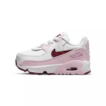 Nike Air Max 90 Розовый Пена (ТД) Детские кроссовки белые темно-свекольные CD6868-114 22