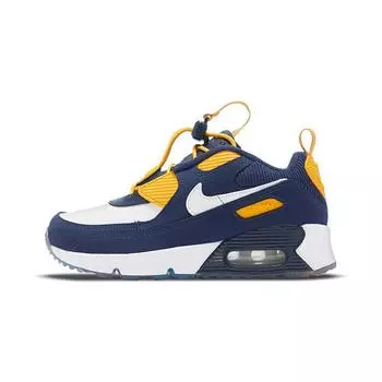 Nike Air Max 90 Toggle SE PS Midnight Navy University Gold Детские кроссовки Синий Белый DH9572-400 28