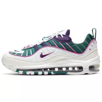 Nike Air Max 98 Teal Purple Женские кроссовки Bright-Spruce White Active-Fuchsia CI3709-301