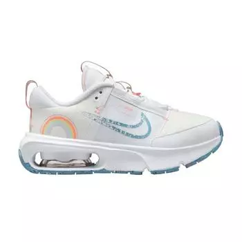 Nike Air Max Interlock SE PS белые потертые синие радужные детские кроссовки Crimson-Bliss Aura DM1212-100 28
