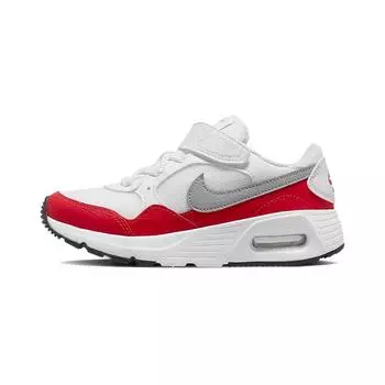 Nike Air Max SC PS White Grey University Red Детские кроссовки Black Wolf-Grey CZ5356-108 35