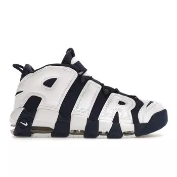 Nike Air More Uptempo 96 Olympic 2024 мужские кроссовки сине-белые полуночно-темно-синие FQ8182-100 38.5