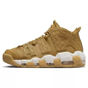 Nike Air More Uptempo Стеганые женские кроссовки из пшеницы коричневого цвета, светло-коричневого цвета DX3375-700 35.5