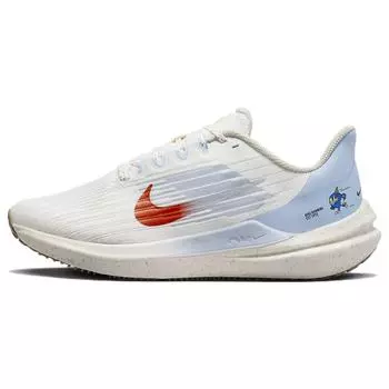 Nike Air Winflo 9 Sail Celestine Blue Женские кроссовки Кремовый Light-Stone Safety-Orange DX6048-181 35.5