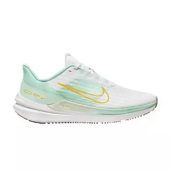 Nike Air Winflo 9 Белые едва зеленые женские кроссовки Mint-Foam Vivid-Sulfur DD8686-101 40