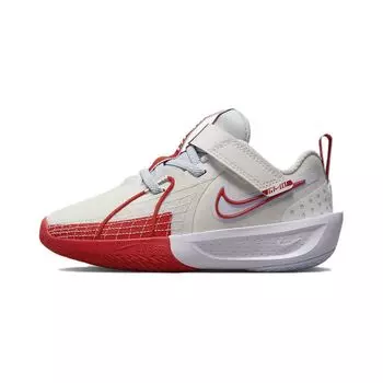 Nike Air Zoom GT Cut 3 PS White Picante Красные детские кроссовки Summit-Белый Черный Футбольно-Серый FD7034-101 25