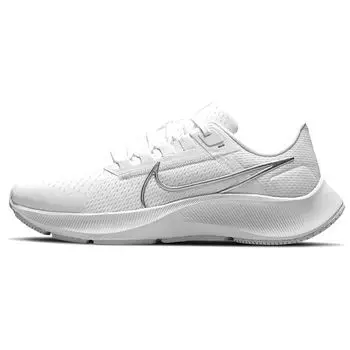 Nike Air Zoom Pegasus 38 White Metallic Silver Женские кроссовки Pure-Platinum Wolf-Grey CW7358-100 35.5